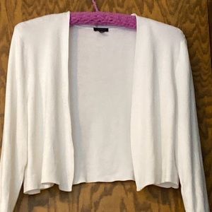 Talbots White XL Shrug with 3/4 Sleeves